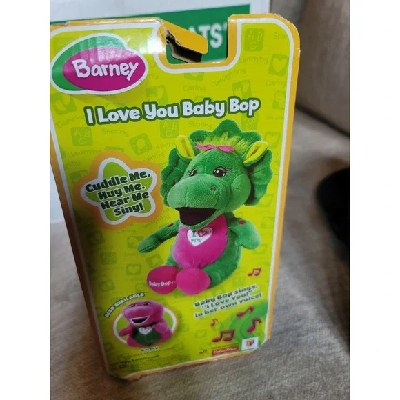 Barney‎ I Love You Baby Bop Green Plush Singing Toy Doll in Box 10 Inches - Picture 3 of 6
